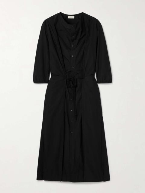 Lemaire Draped cotton-poplin midi dress