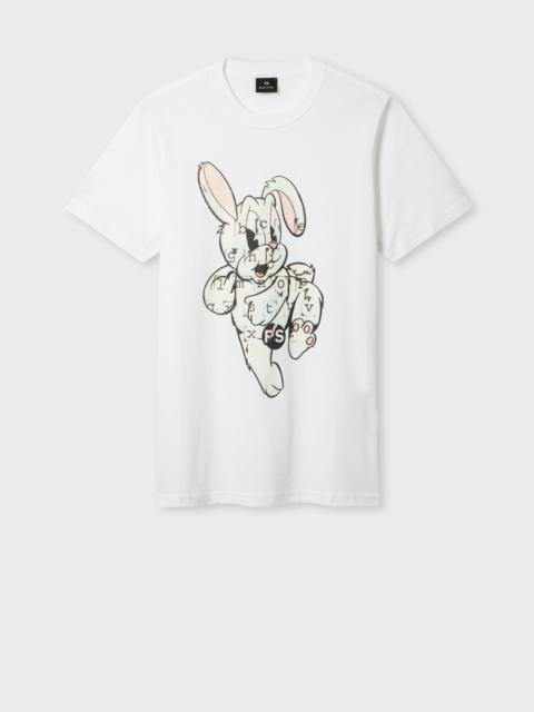 Paul Smith Slim-Fit White 'Bunny' Print T-Shirt