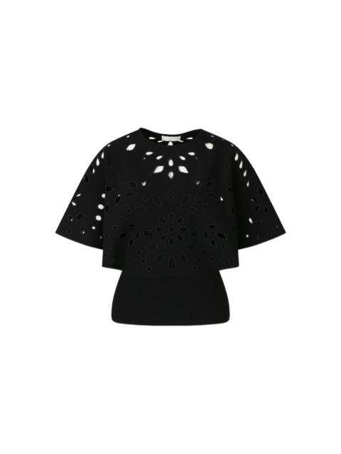 ULLA JOHNSON cut-out floral top