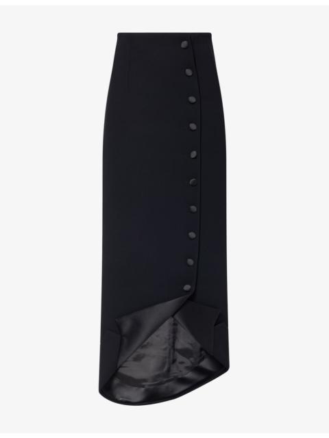 A.W.A.K.E. MODE Tailored Collared Hem Woven Maxi Skirt