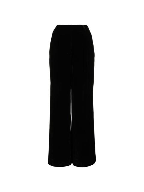 Veronica velvet wide-leg trousers