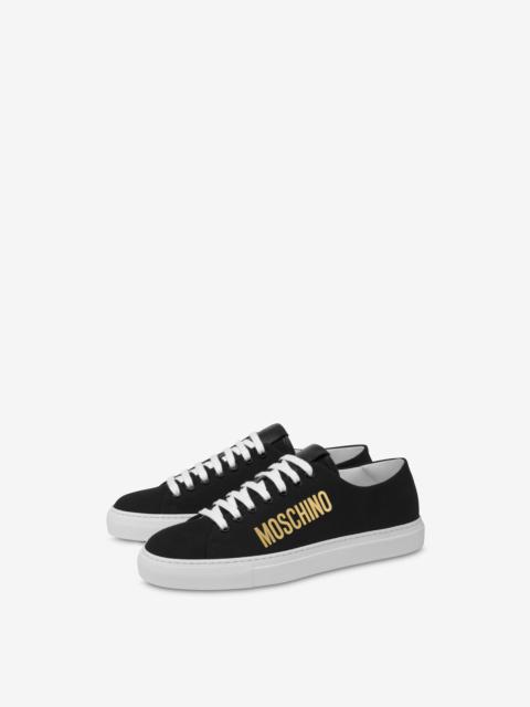 Moschino CANVAS SNEAKERS WITH METAL LOGO