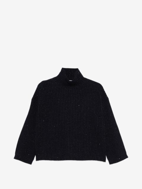 Brunello Cucinelli ribbed sequin-embellished knit