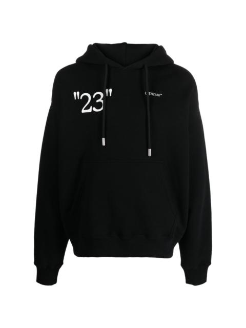 KIT text-print cotton hoodie