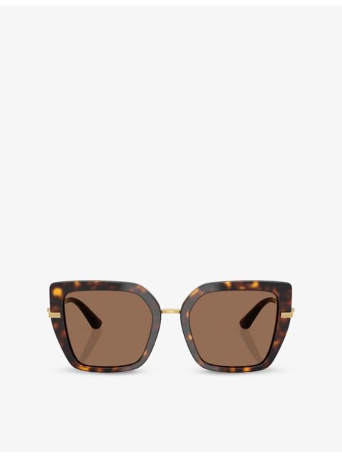 Dolce & Gabbana DG4474 Cat-Eye Tortoiseshell Acetate Sunglasses