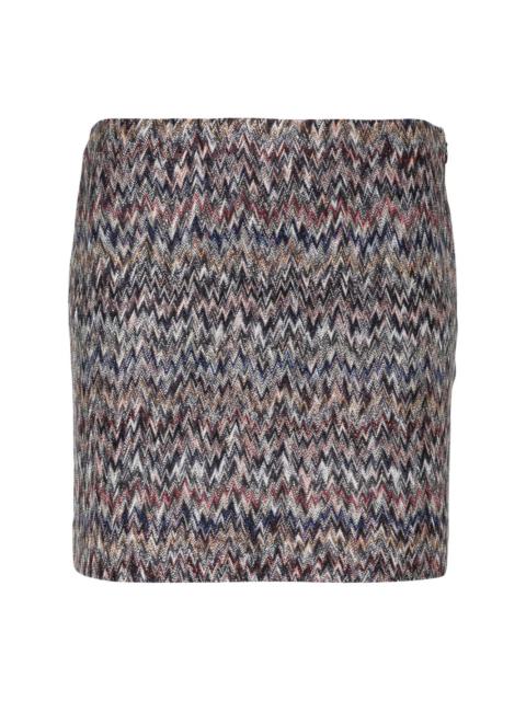 zigzag-woven mini skirt