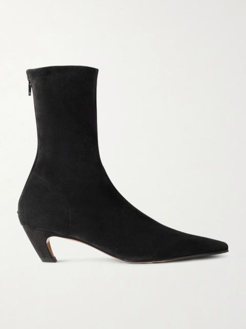 KHAITE Arizona suede ankle boots Black