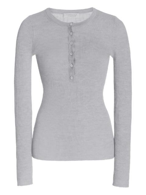 GABRIELA HEARST Julian ribbed Henley T-shirt