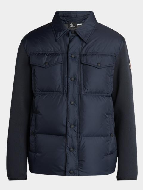 Moncler Grenoble Men's Down Knit Combo Jacket