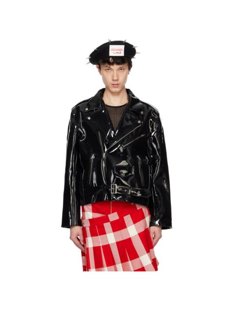 CHARLES JEFFREY LOVERBOY Black Biker Jacket
