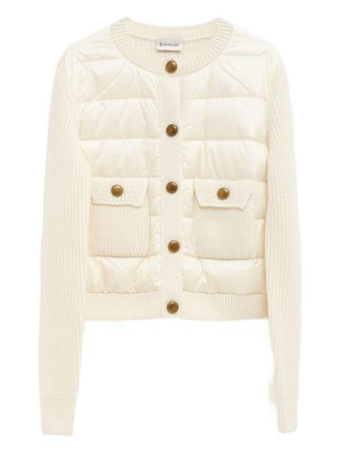 Moncler quilted knit cardigan