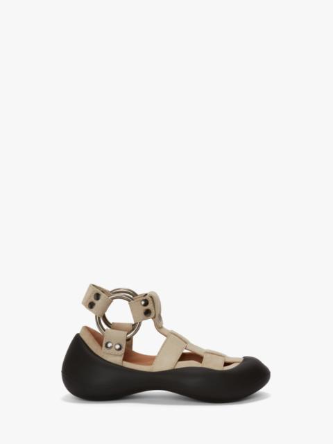 JW Anderson BUBBLE SUEDE FLAT SANDALS