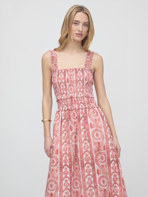 Hill House Home The Azalea Maxi Nap Dress - Coral Corsica Paisley