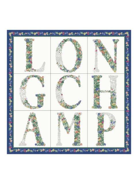 Longchamp Le Jardin Longchamp Silk scarf 50 Navy - OTHER