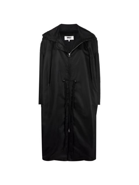 MM6 Maison Margiela drawstring-waist hooded coat