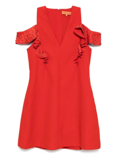 STINE GOYA ruffle-sleeves mini dress