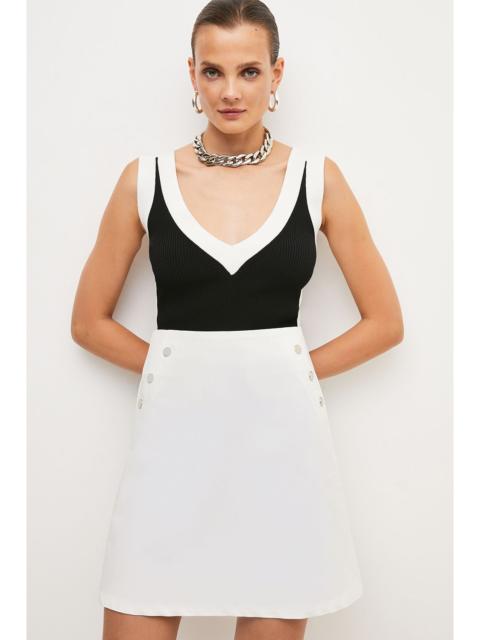 KAREN MILLEN Petite Essential Techno Woven Skirt