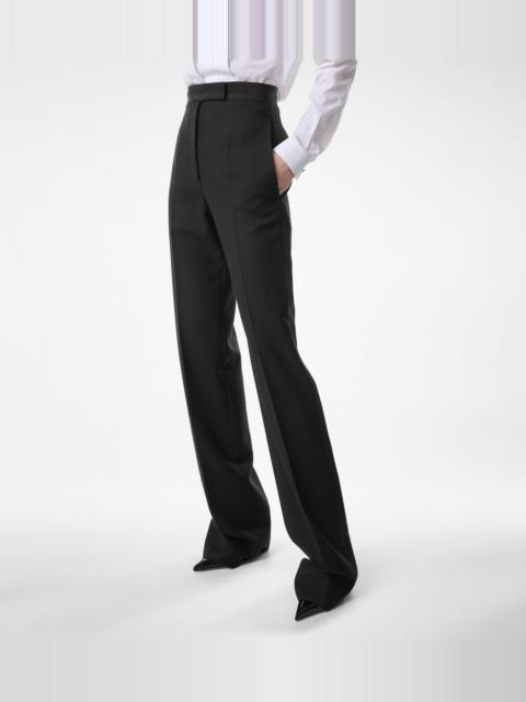 TOM FORD WOOL SILK BLEND HIGH-WAISTED TUXEDO PANTS