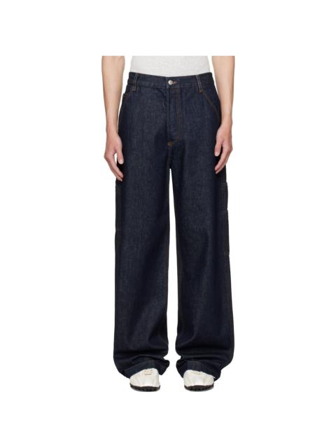 Dries Van Noten Navy Pocketed Jeans