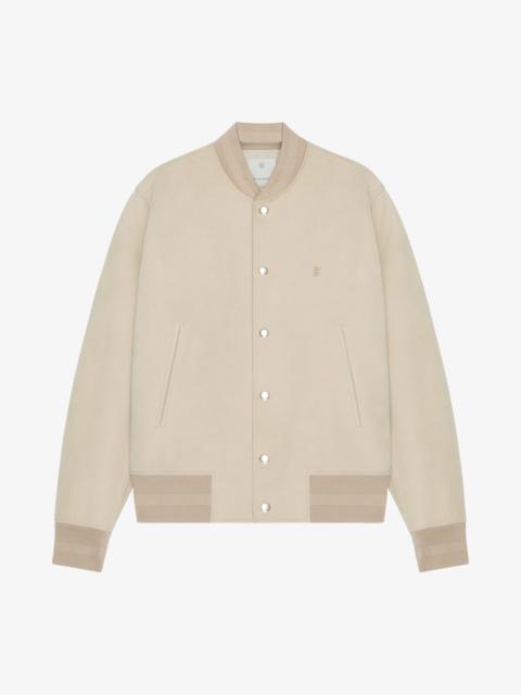 Givenchy VARSITY JACKET IN GRAINED NUBUCK WITH 4G DETAIL