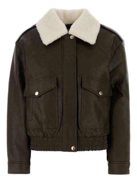 MICHAEL KORS long-sleeve shearling-collar jacket