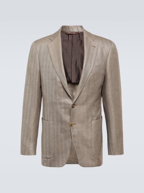 Silk and cashmere blazer