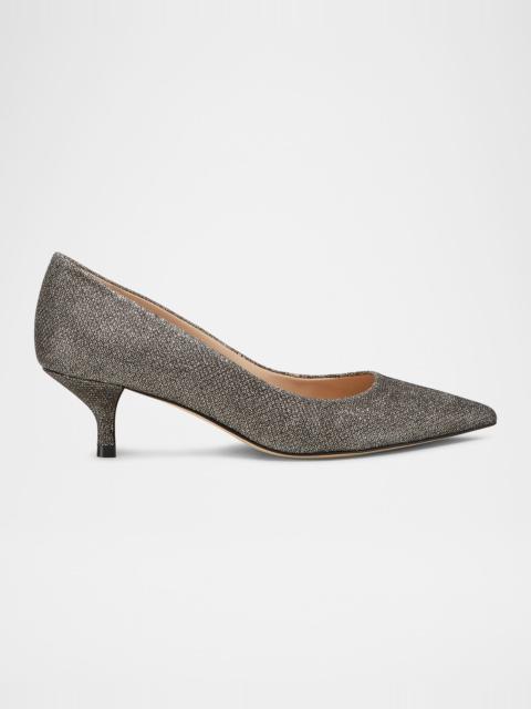 Stuart Weitzman Stuart Metallic Kitten Pumps