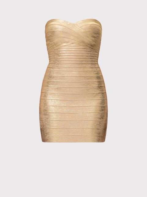 HERVE LEGER THE METALLIC ISLA DRESS