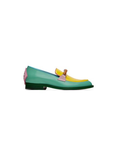 CASABLANCA Green & Yellow Memphis Loafers