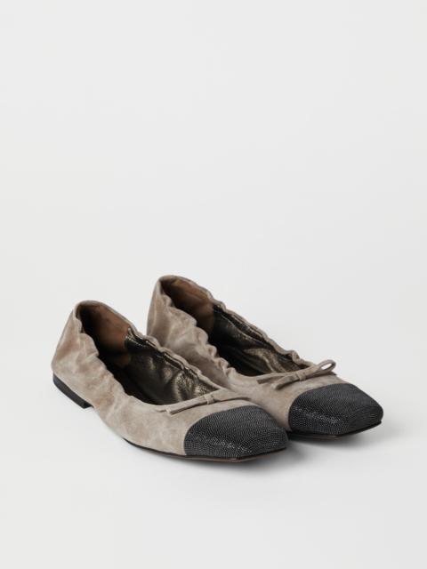 Brunello Cucinelli Suede flats with precious toe