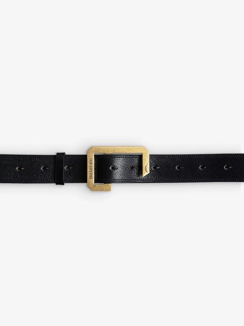 Zadig & Voltaire La Cecilia logo-engraved leather belt