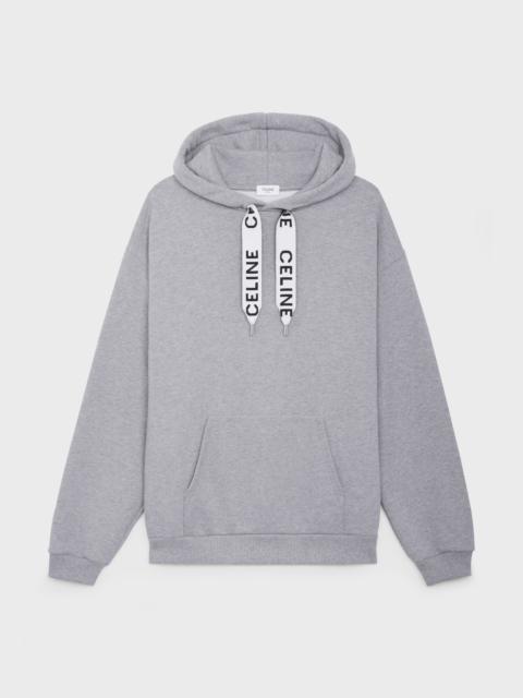 CELINE LOOSE HOODED SWEATSHIRT IN COTTON FLEECE