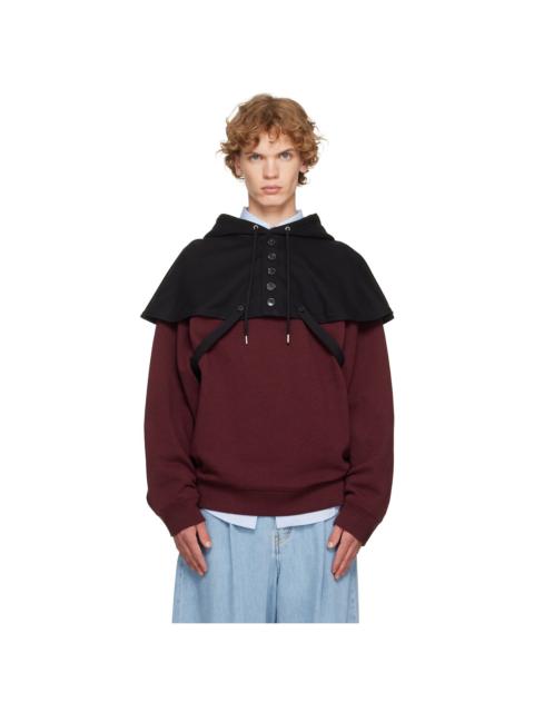 Dries Van Noten Black Cape Hoodie