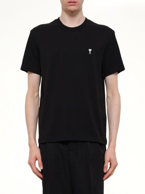 AMI Paris Contrasted Ami De Coeur T-Shirt in Black