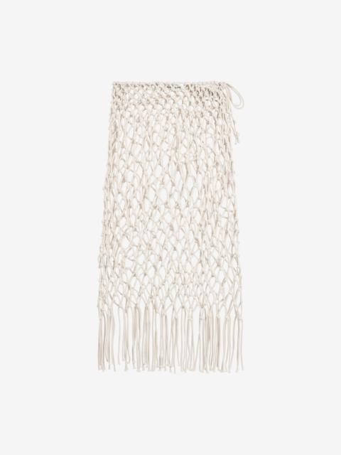 The Frankie Shop Tropea Macrame Skirt - Ecru