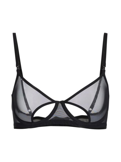 KIKI DE MONTPARNASSE Women's Brienne Mesh Balconette Bra - Black
