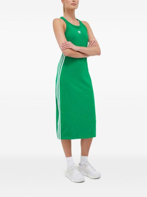 adidas stripes-detail racer-back midi dress