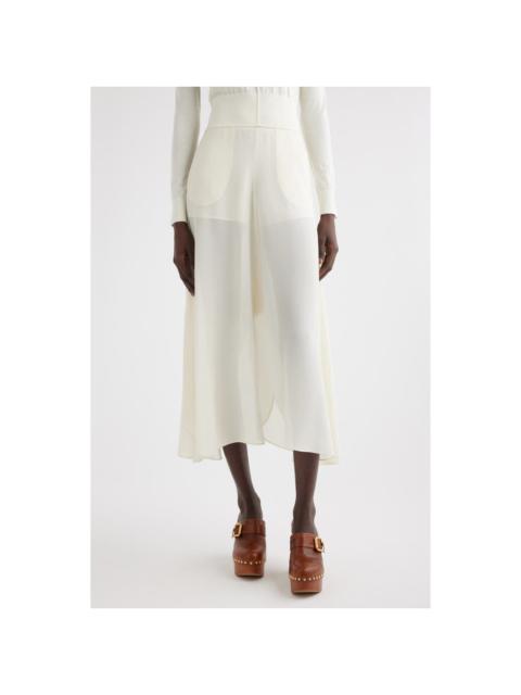 Chloé Chloé Semisheer Silk Culottes in Iconic Milk at Nordstrom