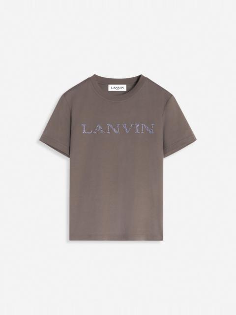 Tシャツ・カットソー LANVIN Women Polo Shirts RW TS9030 J138 A24675 Brown Lanvin logo-embroidered Striped Polo Shirt | Neutrals | FARFETCH