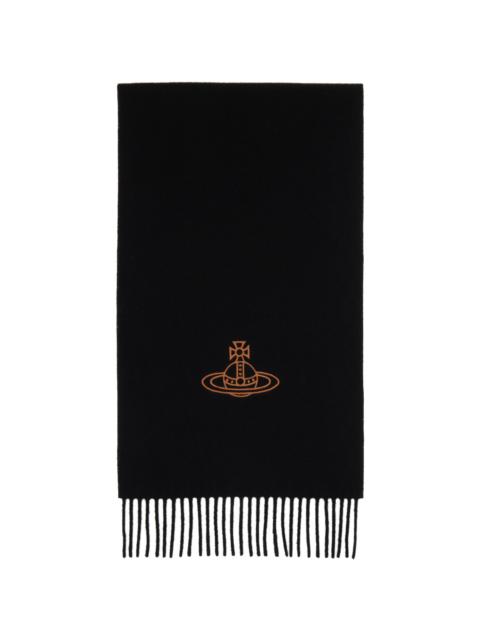 Vivienne Westwood Black Embroidered Scarf