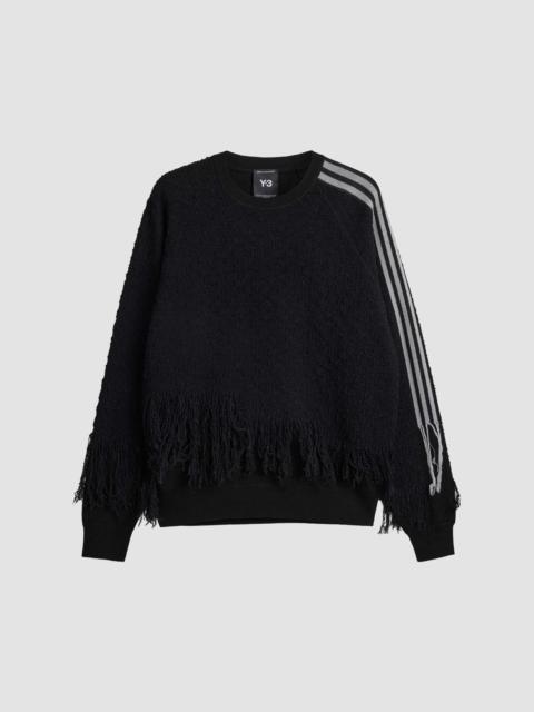 adidas Men's Knit 3S Crewneck Sweater - Black