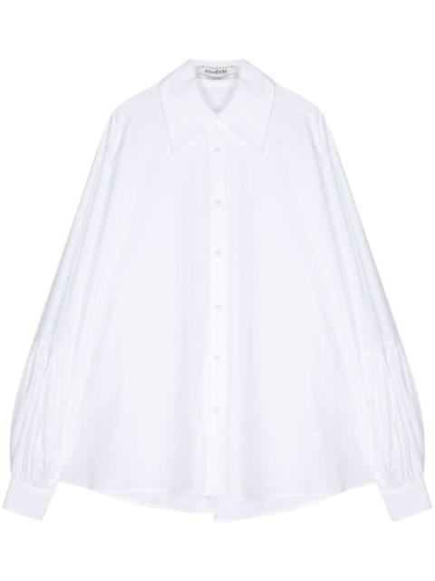 KIMHĒKIM oversize-collar poplin shirt