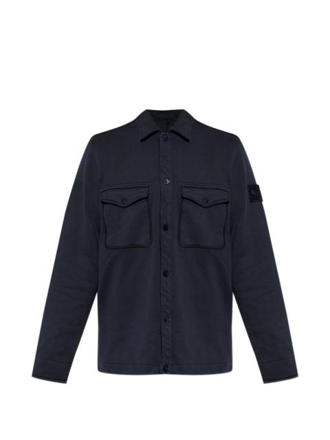 Stone Island logo-patch chest-pocket sweater