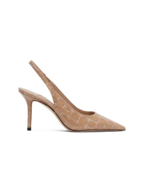JIMMY CHOO Beige Love Sling Back 85 Heels