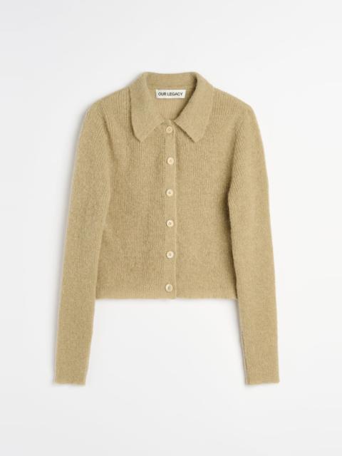 Our Legacy Mazzy Polo Soft Sage Fuzzy Alpaca