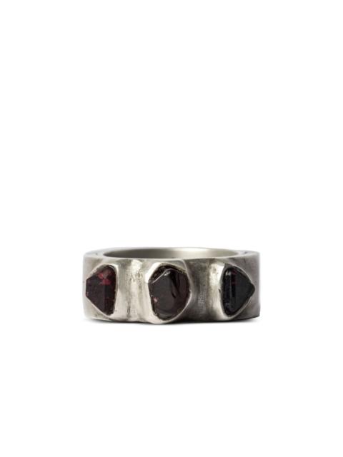 Parts of Four Sistema sterling-silver spinel ring