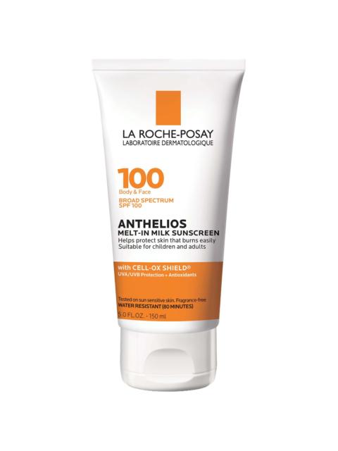 LA ROCHE-POSAY La Roche-Posay Anthelios Melt-in Milk Body Face Sunscreen Lotion Broad Spectrum SPF 100 (Various Siz