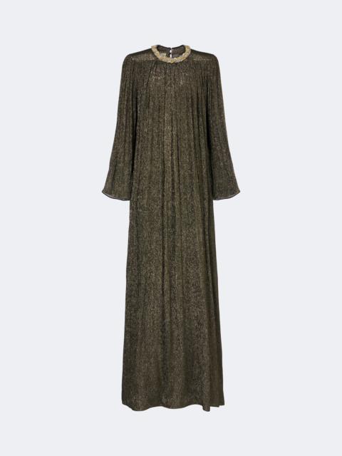 Valentino Embellished silk-blend gown