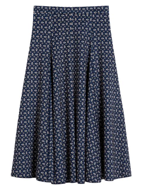 Max Mara Women's Printed Jersey Skirt - Navy