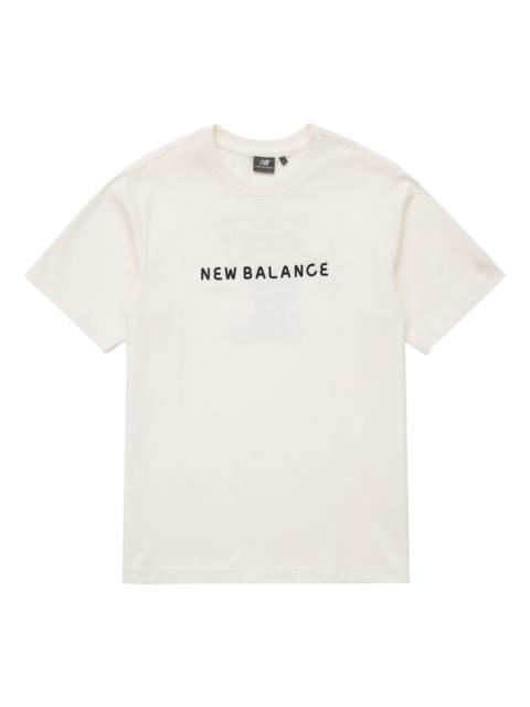 New Balance New Balance Logo Tee 'White Black' 5ED26201-IV